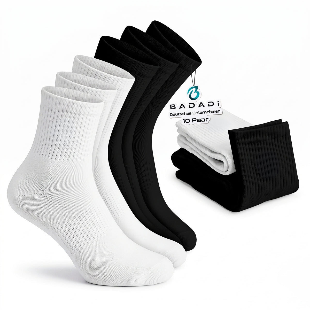 Socken Herren & Damen 10 Paar Gr. 39-46 - Business Crew Socken Baumwolle