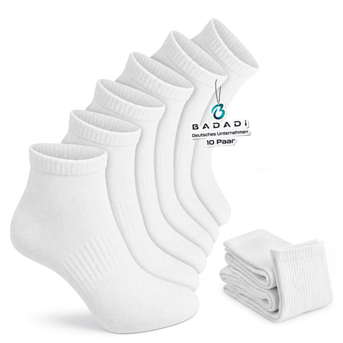 Sneaker Socken Herren & Damen 10 Paar Gr. 39-46 - Kurze Knöchelsocken Baumwolle