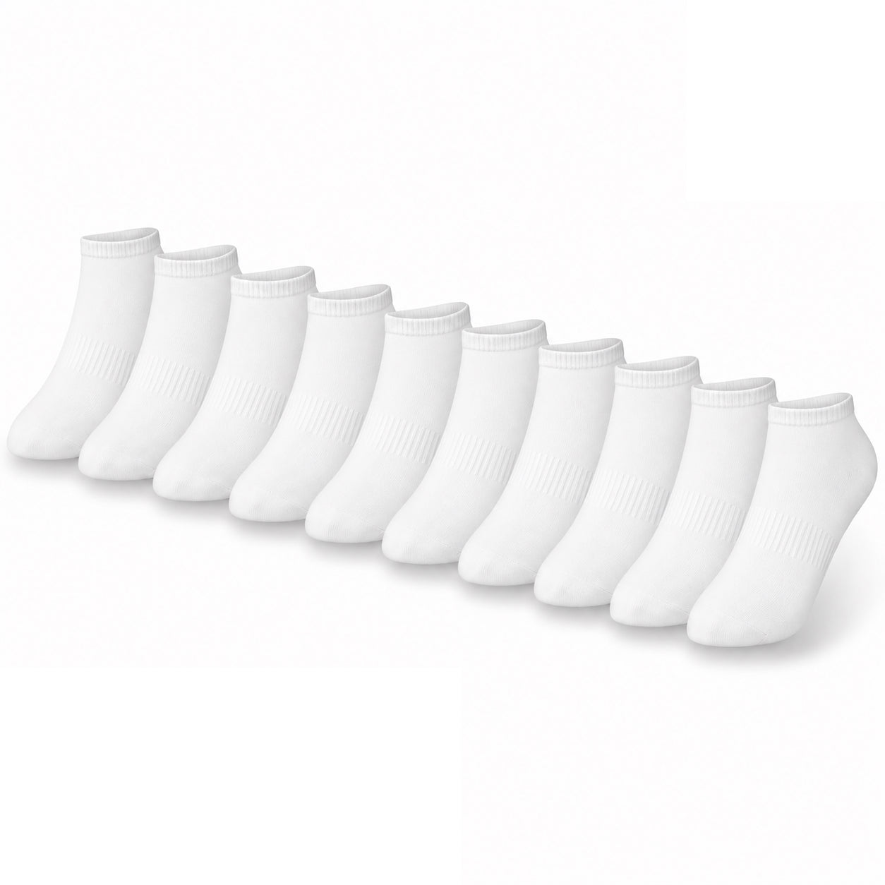 10 Paar Knöchelsocken, Füßlinge, Kurzsocken - Unisex Baumwolle Schwarz/Weiss